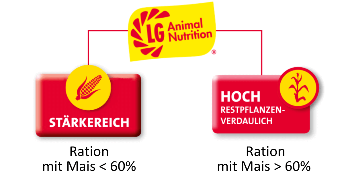 LGAN - LG Animal Nutrition - Maissorten Empfehlung je nach Maisanteil in der Ration